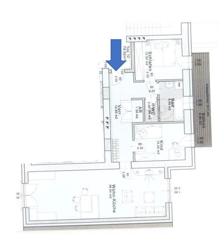 **NEUER PREIS ** Tolle 3-Zimmer Balkonwohnung in der Drouotstraße 4 - Top 12 - ideal für "WGs" - Foto 3