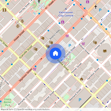 google map, Vancouver, Vancouver, Metro Vancouver, V6B 6H1