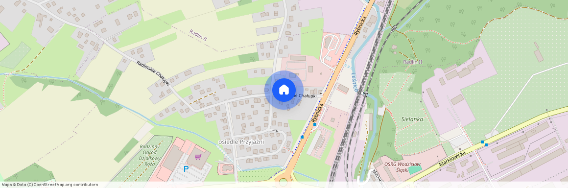 ul. Rybnicka, Radlin, wodzisławski, śląskie, Wodzisław Śląski