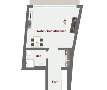 Direkt am Marktplatz! 1 Zimmer Apartment mit Einbauküche und Balkon! - Photo 6