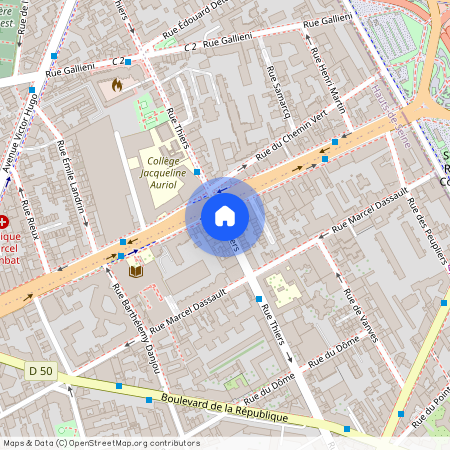 Rue Thiers, Francja, Boulogne-Billancourt