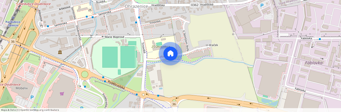 U Sportovní školy, Pardubice - Ohrazenice
