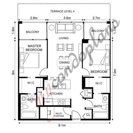 Downtown Vancouver 2 bed + 2 bath + 843sqft + 1 Parking - Photo 4