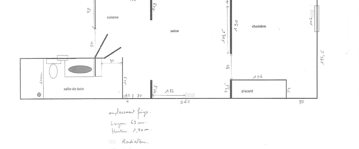 T2, 26m², Rue de Grezan, 450€ H.C - Photo 1