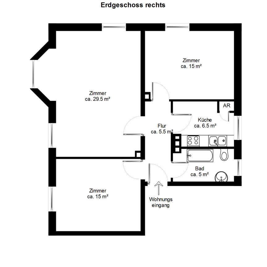 Helle Wohnung in ruhiger Wohnanlage - Foto 2