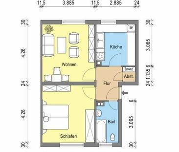 Wie sanieren hier für Sie! 2-Zimmerwohnung - Photo 5