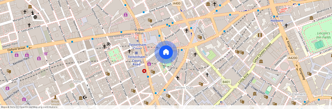 St Giles High Street, Tottenham Court Road, London, WC2H