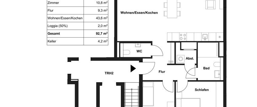 Einzigartiges Wohnen im Neubauquartier: Tolle 3-Zimmer-Wohnung mit Einbauküche in den Deiker Höfen! - Photo 1