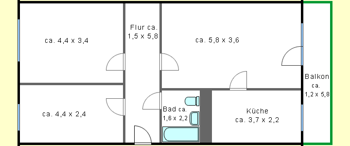 Ihre neue 3-Raum-Wohnung mit Aufzug und Balkon - Foto 1
