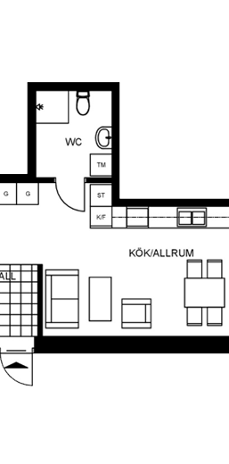 Hyresrätt - 2 Rok. 46,4 kvm - Photo 2
