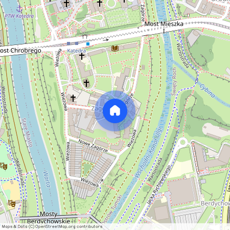 ul. Zagórze, Ostrów Tumski, Nowe Miasto, Poznań, wielkopolskie