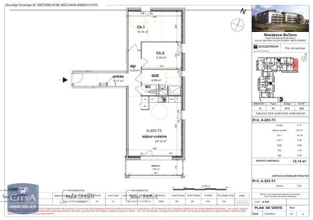 Appartement à louer 3 pièces 72.14m² - Photo 5