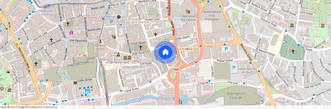 Trivett Sqaure, Nottingham, NG1, Trivett Sqaure, Lace Market, NG1