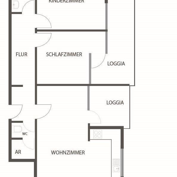 Sonnige 3-Zimmerwohnung zu vermieten! - Foto 2