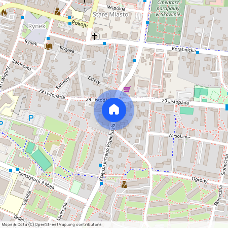 ul. ks. Jerzego Popiełuszki, Skawina, Skawina, krakowski, małopolskie