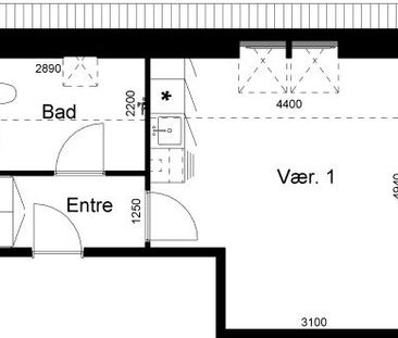 1-værelses studiebolig - Foto 1