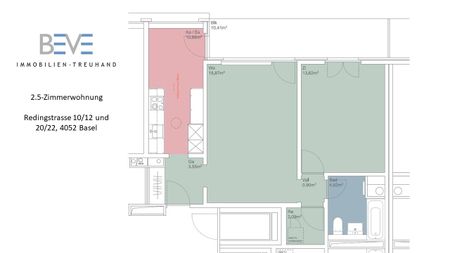 2.5 Zimmer, 56 m², 16. Stock - Foto 4