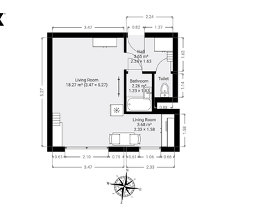 Pronájem bytu 1+kk v osobním vlastnictví 30 m², Praha 8 - Troja - Fotografie 6
