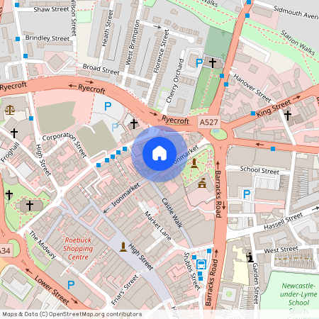 Queens Garden, 30 The Ironmarket, Newcastle Under Lyme, Staffordshire, ST5