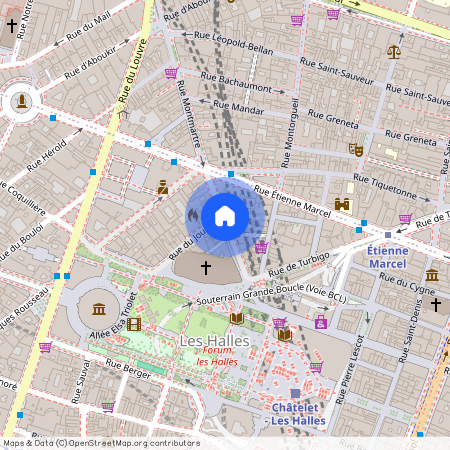 Rue Montmartre entre rue de Turbigo et rue J.J. Rousseau 75001 Paris (1er arrondissement)