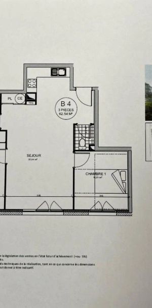 Appartement à louer 3 pièces 62.54m² - Photo 2