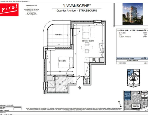 location Appartement T2 DE 40.8m² À STRASBOURG - Photo 1