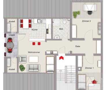 Blömker! Gemütliche DG-Wohnung mit Loggia in Gladbeck-Zweckel! - Photo 1