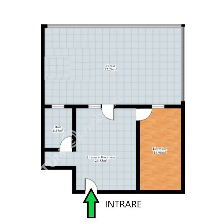 De inchiriat apartament tip penthouse cu 2 camere terasa si loc de parcare in zona Calea Surii Mici din Sibiu - Fotografie 1