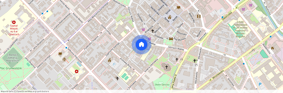 ul. Górnych Wałów 23a, Śródmieście, Gliwice, śląskie