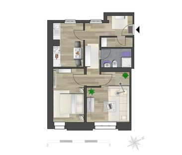 2-Raum-Wohnung - Photo 1
