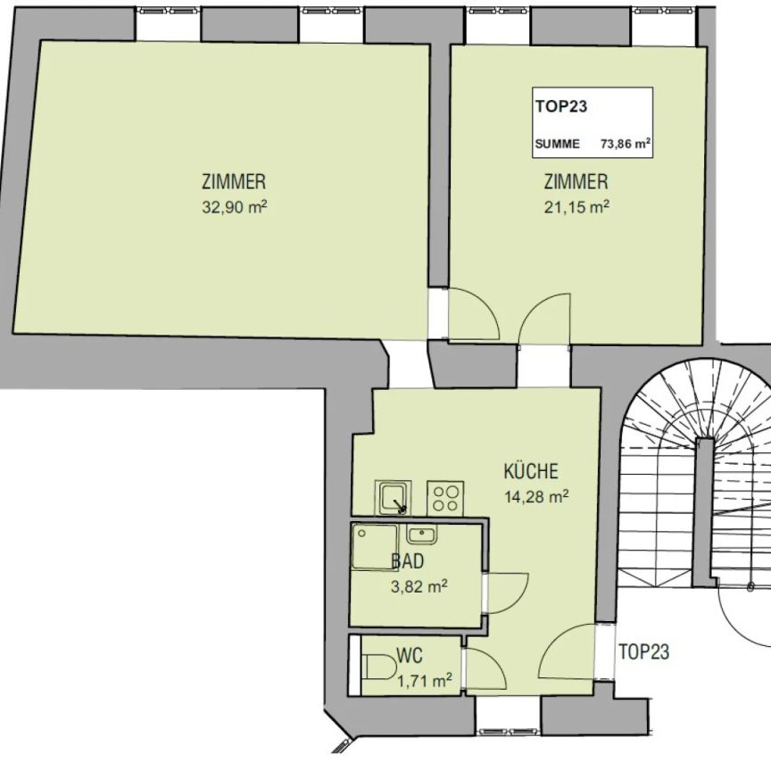 Wohnen in Toplage: Stilvolle 2 Zimmer Altbauwohnung in der Ungargasse - Foto 1