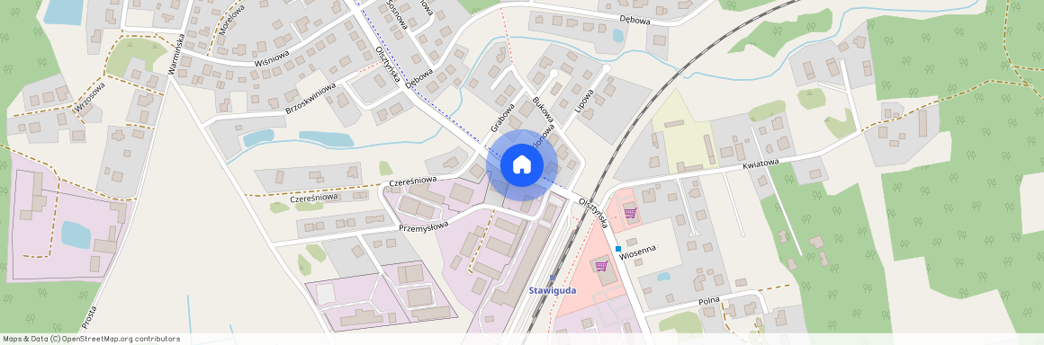 ul. Olsztyńska, Stawiguda, Stawiguda, olsztyński, warmińsko-mazurskie