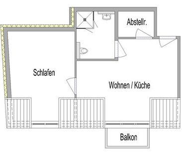 **Moderne DG-Wohnung mit Balkon u. EBK** - Photo 1