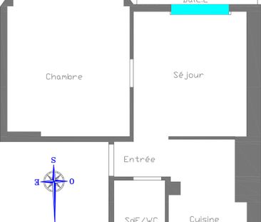 🌇 F2 Meublé avec Terrasse – Bail Civil – Dernier Étage Traversant –... - Photo 3