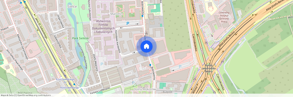 Kierbedzia /Bobrowiecka, Sielce, Mokotów, Warszawa, mazowieckie
