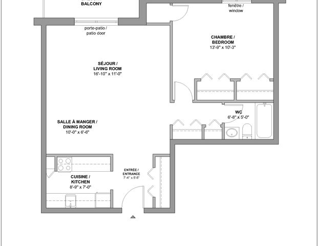 Modèle 3 1/2 régulier - Photo 1