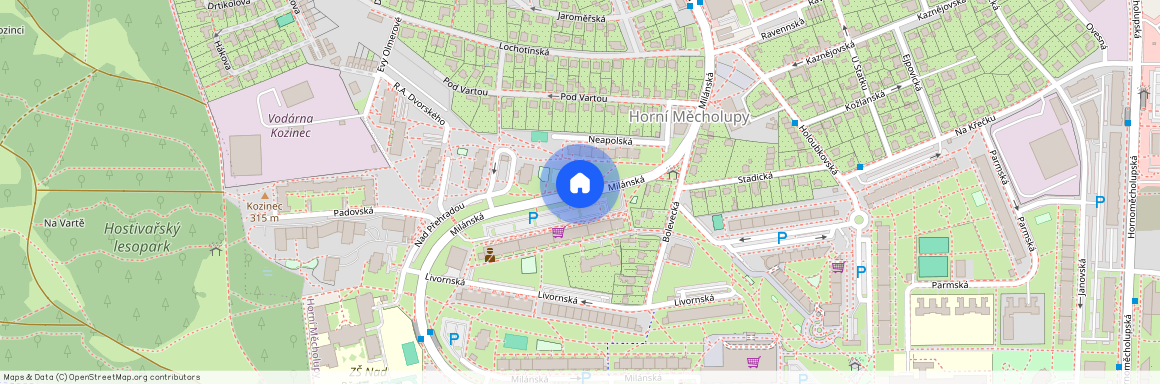 Milánská, Praha - Horní Měcholupy