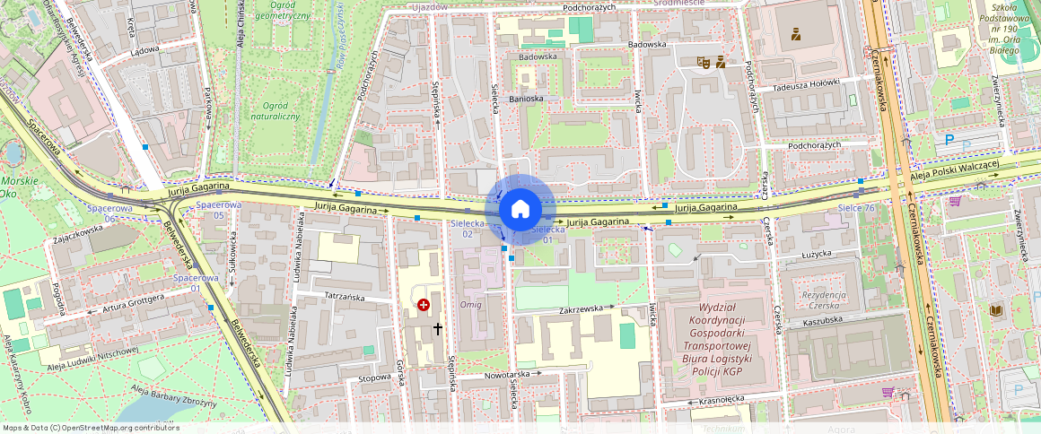 Warszawa, Mokotów, Dolny, Mokotów, Jurija, Gagarina