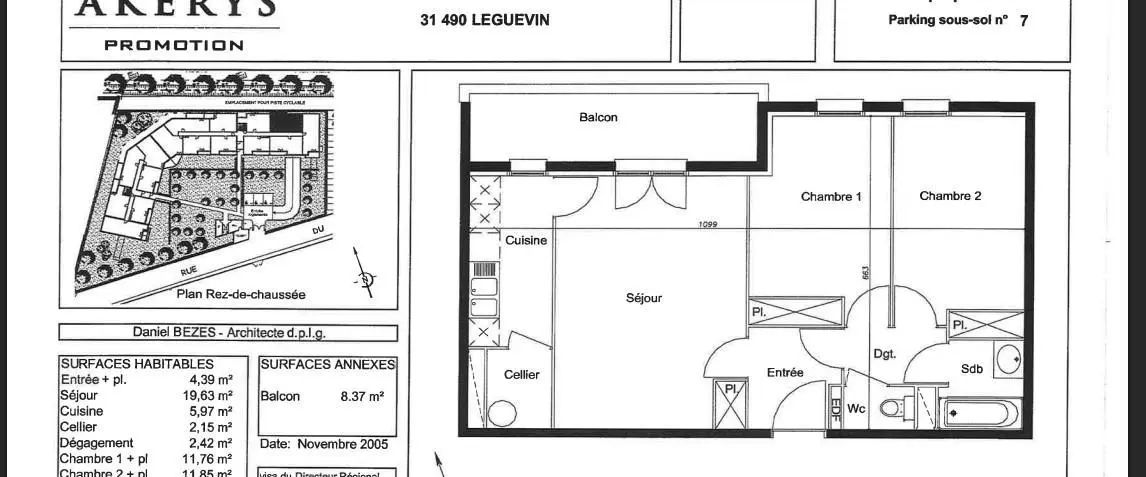 Appartement à louer 3 pièces 62.46m² - Photo 1