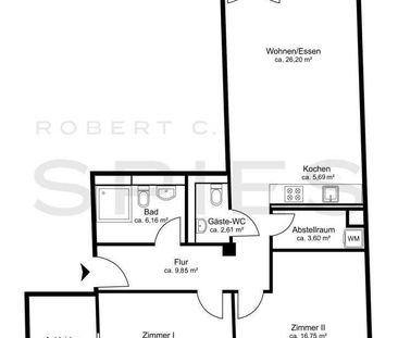 Stilvolle, gut geschnittene 3-Zimmer-Wohnung mit Balkon im Erstbezug - Photo 1