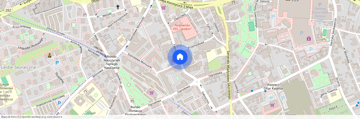 ul. Fabryczna, Centrum, Zielona Góra, lubuskie