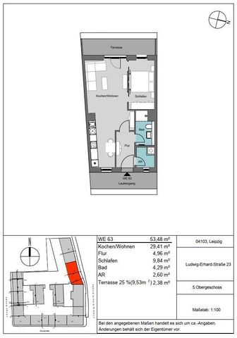 Neubau! Stilvolle 2-Zimmer-Penthousewohnung mit Terrasse & Einbauküche im Zentrum-Ost - Foto 4