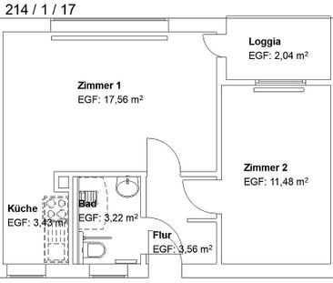 Für Senioren! 2 Zimmer mit Loggia! - Foto 1