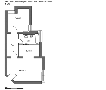 Helle Zwei-Zimmer-Wohnung im 4. OG ab sofort zu vermieten! - Foto 4