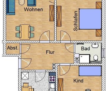 modernisierte 3-Zimmerwohnung mit Loggia in Sehnde - Photo 5