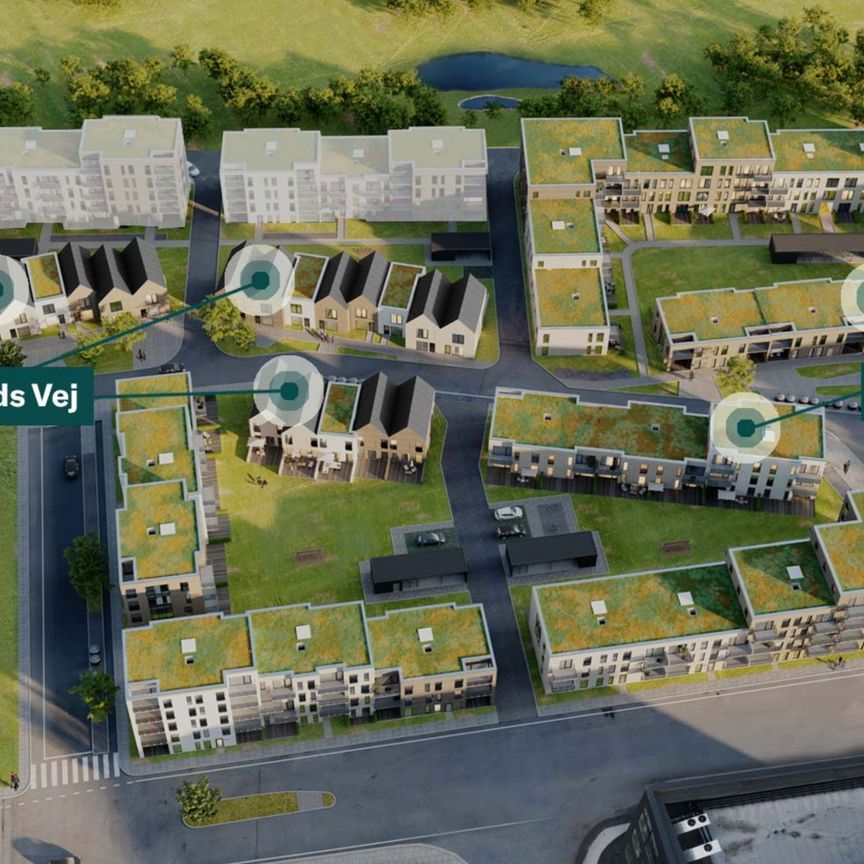 Egedal Stationsby - Praktisk 3 værelses med to gode altaner - Photo 1