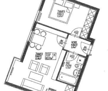TESCHNERGASSE, 44 m2 Neubau, 2 Zimmer, Kochnische, Wannenbad, Parke... - Photo 2