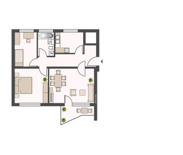 3-Zimmerwohnung mit Balkon in Zentrumslage von Altenbauna - Foto 5