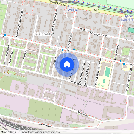 Centrum, ul. Łukasza Wallisa, Bytom