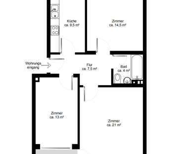 Familienfreundliche Wohnung mit Balkon! - Foto 4